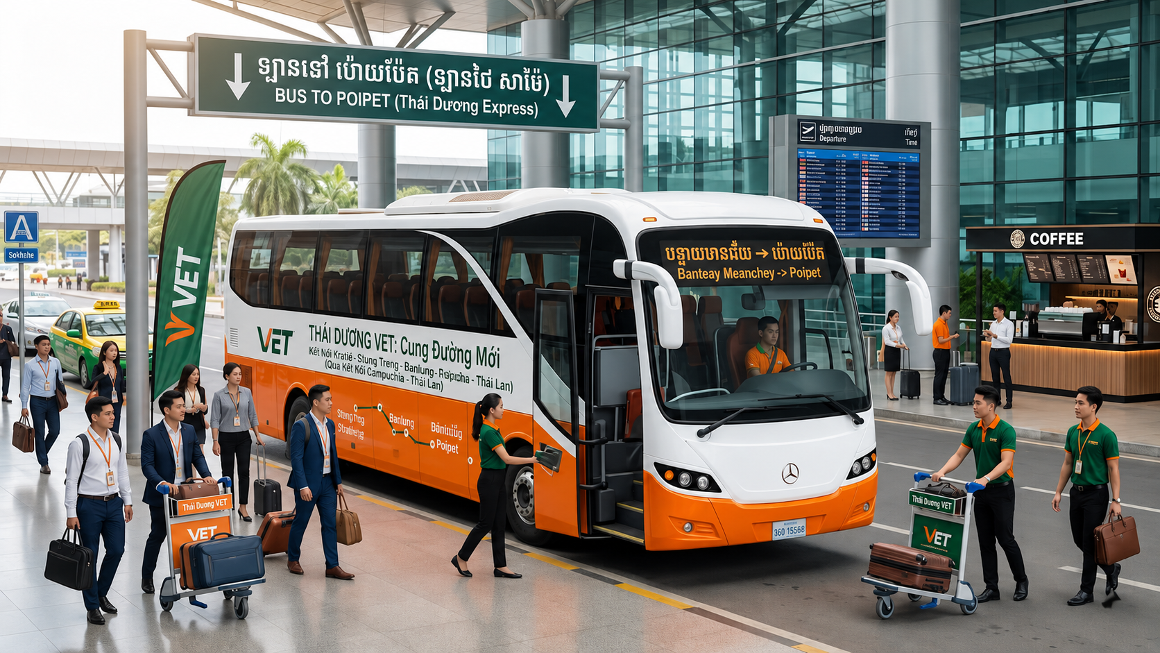 Xe từ Sihanouk Ville đi Poipet